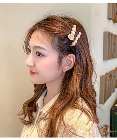 Large Pearls Hair Claw Clips for Women and Girls - Birthday Gift Bling Hairpins Headwear Barrette - Styling Accessories - Buy Online on GoSupps.com