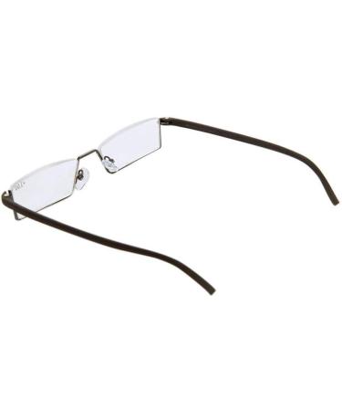REAVEE 3 Pack Half Frame Reading Glasses with Portable Case - Thin Lightweight Readers Spring Hinged - Black/Blue/Brown 2.0 - Buy Online on GoSupps.com