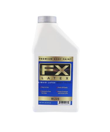 Blue 16 Oz - Liquid Latex Face and Body Paint Ideal for Arts and Crafts Nail Art Theater Parties School Plays Cosplays Smurf Costume Stitch Cosplay