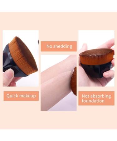Makeup Brushes Foundation Brushes Foundation Makeup Brush Flat Top Liquid Powder Foundation Brush for Blending Liquid Cream or Flawless Powder (Black) - Buy Online on GoSupps.com