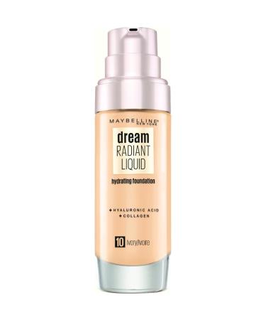 Maybelline New York - Fond de Teint Fluide Perfecteur de Teint - FPS13 - Dream Satin Liquid - Ivoire (10) - 30 ml