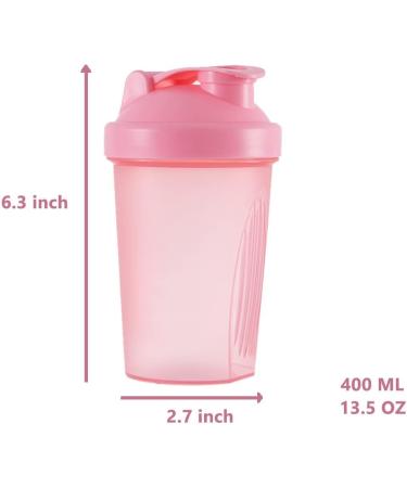 KANGSIT 400ml Protein Shaker Bottle with Stainless Steel Mixing Ball - Pink, BPA-free & Leakproof Flip-On Lid - Buy Online on GoSupps.com
