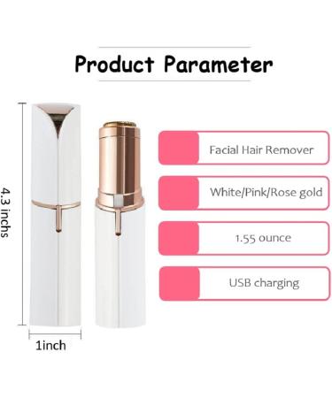Women's Facial Hair Remover - Safe & Painless Shaving for Lip, Bikini, and Armpit Hair (Rose Gold) - Buy Online on GoSupps.com