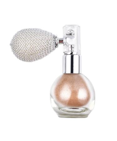 Glitter Spray Body Glitter Highlighter Powder Spray Makeup Pigment Powder with Aroma Glitter Brighten Shimmer Fresh Makeup Powder for Face Body Cosmetic 02 champagne