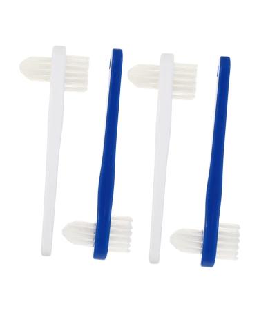 Minkissy 16 Stk double -headed false toothbrush prosthesis brush denture brush brushes prosthesis care brush false dental care tool false teeth cleaning brush dentures clean