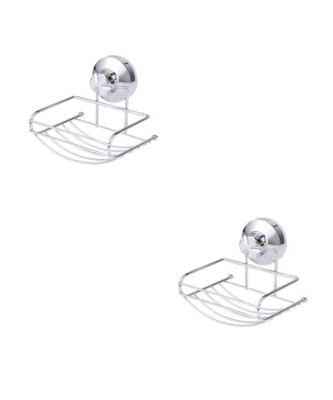 Ciieeo 2pcs Shower Soap Holder Watch Holder Watch Stand Stainless Steel Soap Holder Strong Suction Soap Holder Suction Cup Soap Holder Bar Soap Holder Bathroom Soap Holder Soap Dish Metal