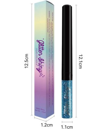 Pearlescent Eyeliner Liquid Glitter Eyeliner Eyeshadow Makeup Stage Show Makeup (Sea Blue) - Buy Online on GoSupps.com