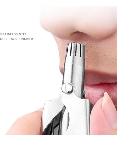 Buy Waterproof Stainless Steel Manual Nose Hair Trimmer For Men & Women Includes Cleaning Brush Perfect for Nose Ear Moustache & Whiskers - Buy Online on GoSupps.com