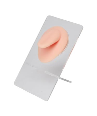 Professional simulated 3D tongue model for piercing exercises with stands silicone material reusable and easy to clean (bright skin color)