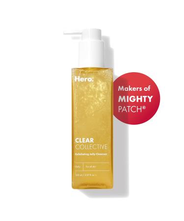 Hero Cosmetics Clear Collective Exfoliating Jelly Cleanser - Gentle Daily Face Wash - Oil Control and Dead Skin Removal - Fragrance and Paraben Free - 5.07 fl oz - Buy Online on GoSupps.com