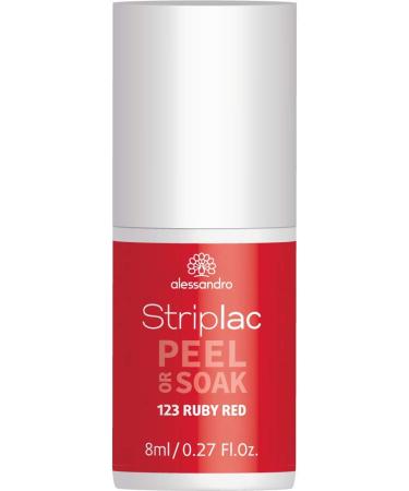 Alessandro Striplac Peel or Soak Ruby Red LED Nail Polish & Top Coat - Perfect Shiny Finish - 16ml - Buy Online on GoSupps.com