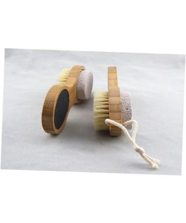 Beavorty 4 1 Pumice Stone for feet Foot Pumice Stone Scrubber feet Hard Skin Stone Scrubber pomes Stone for feet Cleaning Scrubber Exfoliating Brush Bath Brush Bamboo Stepping Stone Crusty - Buy Online on GoSupps.com