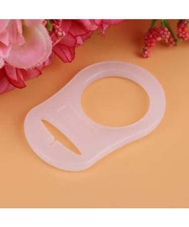 Salalis 10-Piece Silicone Adapter Rings for Pacifiers - Transparent Dummy Button Style Holder & Clip for Babies - Buy Online on GoSupps.com