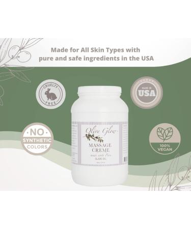 Olive Glow Massage Cream - Professional Grade Olive Oil Lotion for Dry Skin Repair & Muscle Relief | 1 Gallon - Buy Online on GoSupps.com