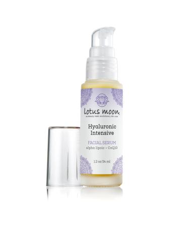 Lotus Moon Hyaluronic Intensive - Hyaluronic Serum with CoQ10 and Alpha Lipoic Acid | Plant-Based, Clean, Cruelty-Free, Functional Skincare (1.2 fl oz | 34 ml)