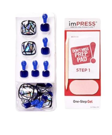 KISS imPRESS Gel Navy Blue Pedicure Nails - Mai Tai | Easy Press-On for Toes - Buy Online on GoSupps.com