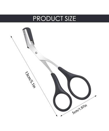 Professional Eyebrow Scissors with Comb - Precision Trimmer for Men and Women - Non-Slip Finger Grips - Hair Removal Beauty Tool (2 Pieces) - Buy Online on GoSupps.com