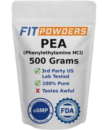 Beta Phenylethylamine HCL (Pea) Powder (Multiple Sizes) by FitPowders (500 Grams) 1.1 Pound (Pack of 1)