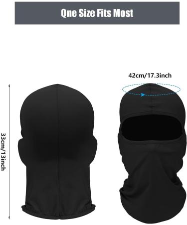 SATINIOR 9 Pcs Men's Ski Mask Balaclava Winter Neck Gaiter - Windproof Outdoor Cycling Hood in Solid Colors - Buy Online on GoSupps.com