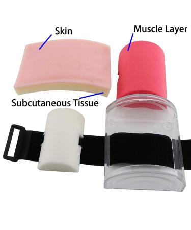 Multi-Functional IM ID and SQ Injection Training Pad - Skin, Subcutaneous Tissue, Muscle Layers - Wearable Design - Buy Online on GoSupps.com