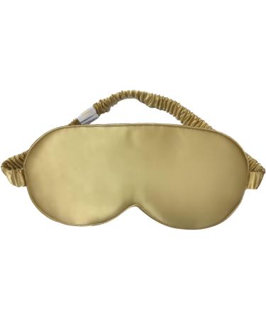 Yunchi 100% Silk Sleeping Mask for Men & Women - 19 Momme Pure Mulberry Eye Mask in Champagne Gold - Ultimate Comfort & Sleep Quality - Buy Online on GoSupps.com