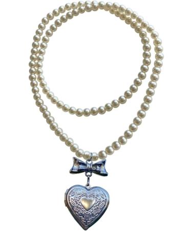 Oralgos Vintage Heart Loop Necklace - Fashionable Collarbone Chain & Pearl Choker | Statement Jewelry for Every Occasion - Buy Online on GoSupps.com