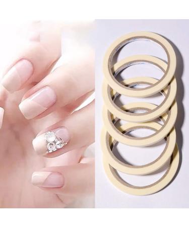 GSHLLO 5 PCS Adhesive Nail Art Guide Tapes Stickers - Nail Striping Line Tape 0.5cm - Buy Online on GoSupps.com