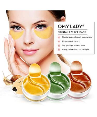 Hydrogel Eye Pads - 60 St. Gold Collagen Masks for Dark Circles & Puffiness | Anti-Aging Moisture Treatment - Made in Korea - Buy Online on GoSupps.com