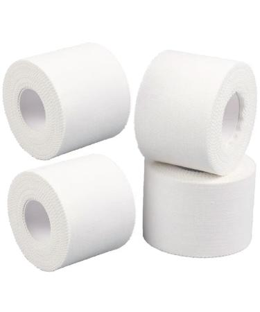 4 Roles Sporttape 5 cm x 10m tape sports white Gtags come Self -adhesive & skin -friendly Sport Tapes Set Tape Association tearable professional sports bandage for football climbing handball All sports 5cm wide white - 4 roles sport tapes - Buy Online on GoSupps.com