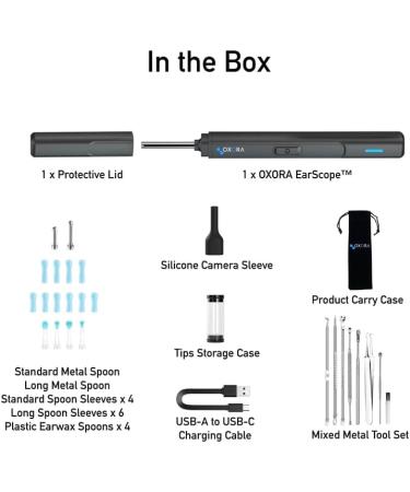 EarScope Ear Cleaner Wireless Otoscope with Camera & LED Light Ear Wax Removal Kit for All Ages Best Ear Care Products for iPhone & Android - Buy Online on GoSupps.com