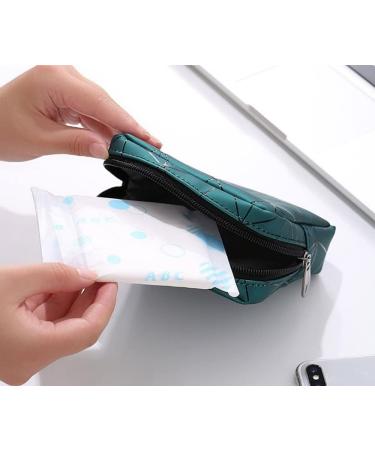 Portable Menstrual Cup & Sanitary Napkin Storage Bag - Green | Ideal for Teen Girls & Women - Buy Online on GoSupps.com