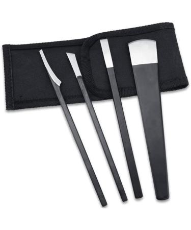 DAQUSU 4 Pieces Professional Pedicure Knife Set Foot Repair Rasp with Storage Bag Stainless Steel Callus Remover Pedicure Knife Toenail Knives Dead Skin Remover Set for Pedicure Foot Care Tools - Buy Online on GoSupps.com