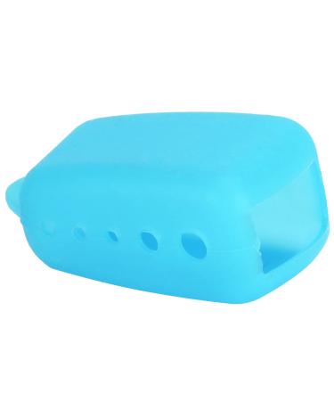 Portable Silicone Toothbrush Head Cover for Travel Camping Family Toothbrush Protection Lightweight and Toothbrush Protective with Easy Identification (Greenish Blue)