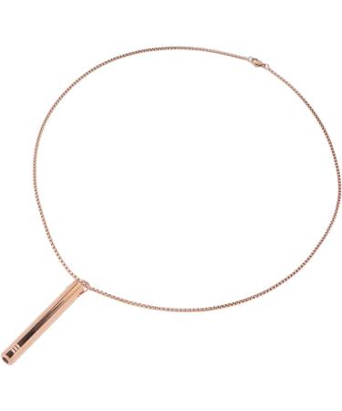 Stress Relief Mindful Necklace Increase Lung Volume Reduce Anxiety Mindful Breathing Necklace Skin Friendly for Men for Daily Wear (Rose Gold) - Buy Online on GoSupps.com