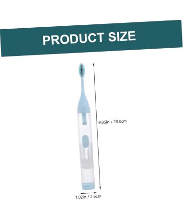 Buy Healvian 3ST Travel Toothbrush with Toothpaste & Braces Cleaning Brush - Manual Tooth Hygiene Kit (Blue 1 Pack) - Ideal for International Shipping - Buy Online on GoSupps.com
