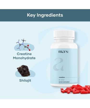 Mars Micronized Creatine Monohydrate Caps with Shilajit & Surgemax (240N) | 100% Pure & Natural | Overall Well-Being (Pack of 2) 1 Count (Pack of 2) - Buy Online on GoSupps.com