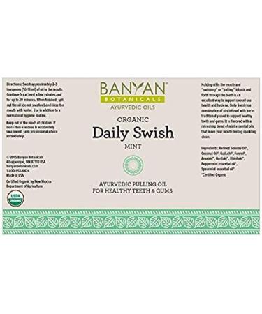 Organic Daily Swish Mint - Banyan Botanicals 8 fl oz | Fresh Breath & Oral Care - Buy Online on GoSupps.com