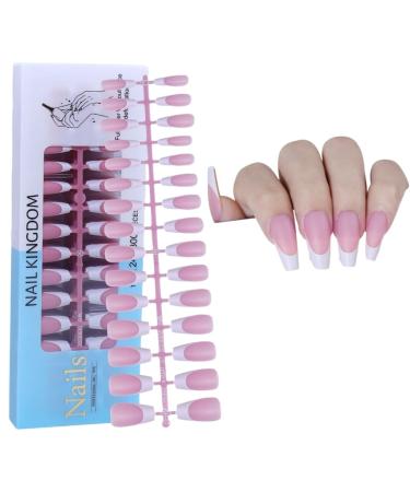 Matte French Natural False Nail Tips Extension Cover Artificial Fake Nails Finger Sculpted Manicure Tools Salon Home DIY