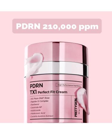 PRETTYSKIN Vegan PDRN Elasticity Cream 21% Rose Derived PDRN + 10 Peptides + SNOW SP Patent + TECA Moisturizing Facial Cream for Firm-Looking Skin 1.76 oz. (PDRN TX1) - Buy Online on GoSupps.com