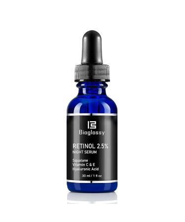 Buy Retinol Serum for Face - 2.5% Intense Night Serum with Squalane Vitamin C E B3 & Hyaluronic Acid for Anti-Aging Hydration & Skin Resurfacing - 30ml - Buy Online on GoSupps.com