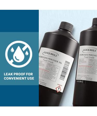 Lucemill Hydrogen Peroxide 6% Food Grade I 1 Litre I Liquid Hydrogen Peroxide Food Grade I Unstabilised I Eco Friendly I Additive Free - Buy Online on GoSupps.com