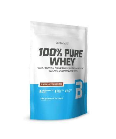 2 x Biotech USA 100 Pure Whey Protein 454 g bag chocolate pack of 2