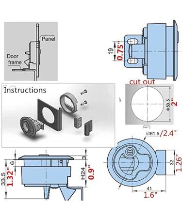 Boat Latches Flush Pull Slam Lock with Keyed Lock - Silver/Black (2pcs/4pcs) - Buy Online on GoSupps.com