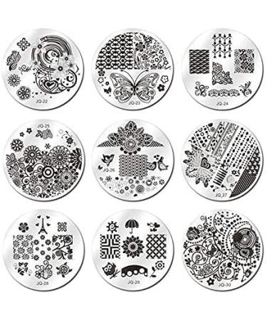 BIEUTEE Nail Art Stamp Template 30 Designs Nail Stamping Stencil Complete Set with 1 Stamp & 2 Scrapers for Stunning Nail Art - Buy Online on GoSupps.com