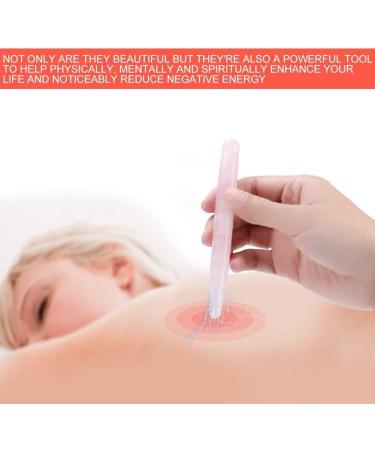 Acupressure Pen - Natural Rose Quartz Acupuncture Stick | 12cm Acupressure Tool for Wellness & Relaxation - Buy Online on GoSupps.com