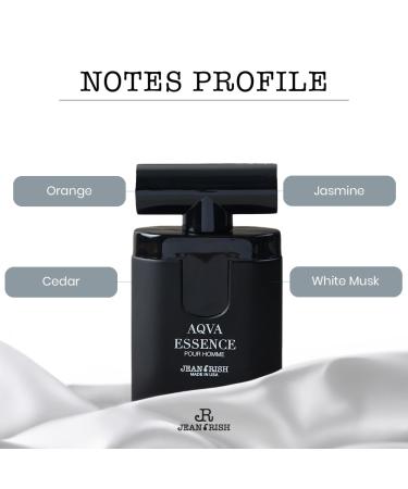 Jean Rish Aqva Essence Eau De Toilette - Perfume for Men (3.4 Fl Oz / 100ml) with Aromatic Woody & Sea Notes - Long Lasting and Luxury Fragrance - Buy Online on GoSupps.com