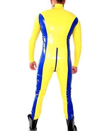 Buy Patchwork Latex Rubber Tights for Men - 0.8mm Thick Body White Small | International Shipping Available - Buy Online on GoSupps.com