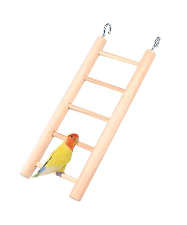 MEISH Wooden Ladder for Parrots with Five Rugs Wooden Ladder Cage Hanging Bird Climbing Toys Parrot Step Ladders for Bird parrot hamster