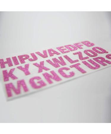 PRATIQUE Glitter Rhinestone Alphabet Letter Stickers - Pink Self-Adhesive DIY Craft Art Supplies - Buy Online on GoSupps.com