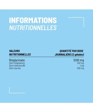 Nutripure | Magnesium Bisglycinate + Taurine & Vitamin B6 | High Absorption & Concentration | Anti-Fatigue | 100% Vegan | 60 Vegetable Capsules | 1 Month Cure | Made in France - Buy Online on GoSupps.com